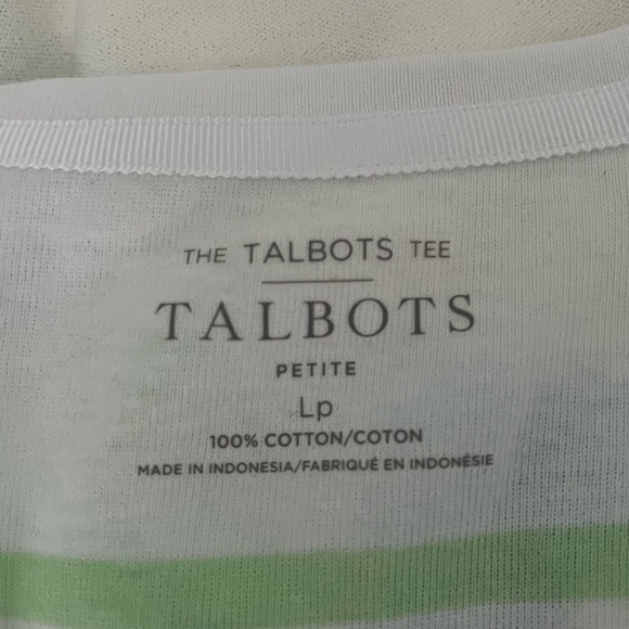 Talbots Striped V-Neck T-Shirt - Picture 3 of 5